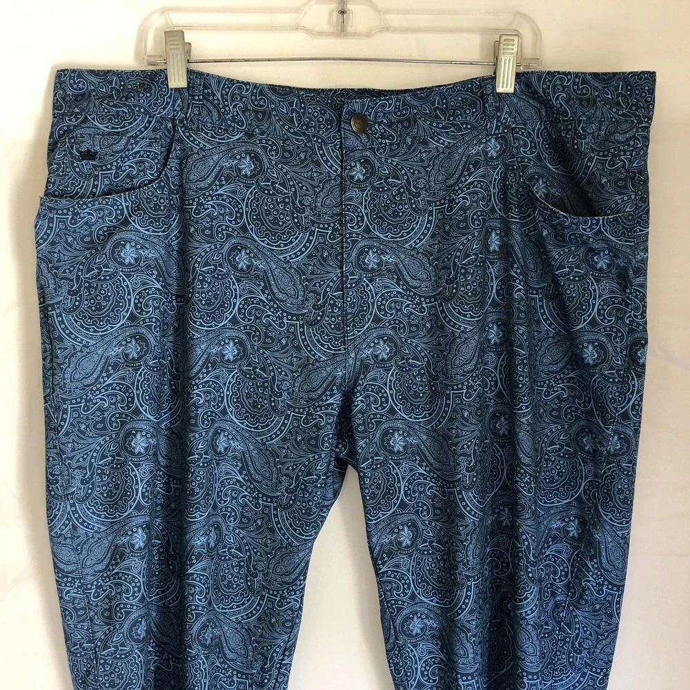 Peter Millar Pants Mens 42x29 Blue Crown Sport Paisley Golf Stretch Performance
